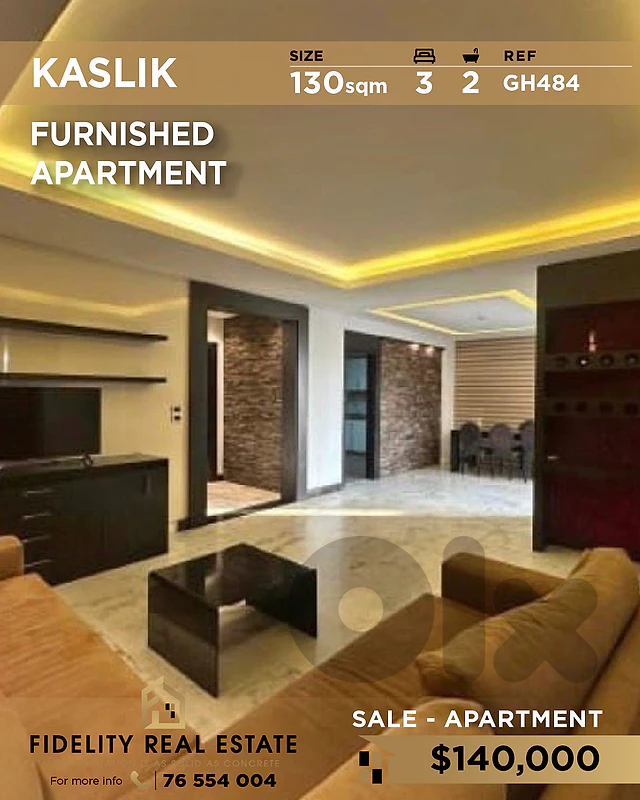 Apartment for sale in Kaslik GH484 شقة  للبيع في كسليك