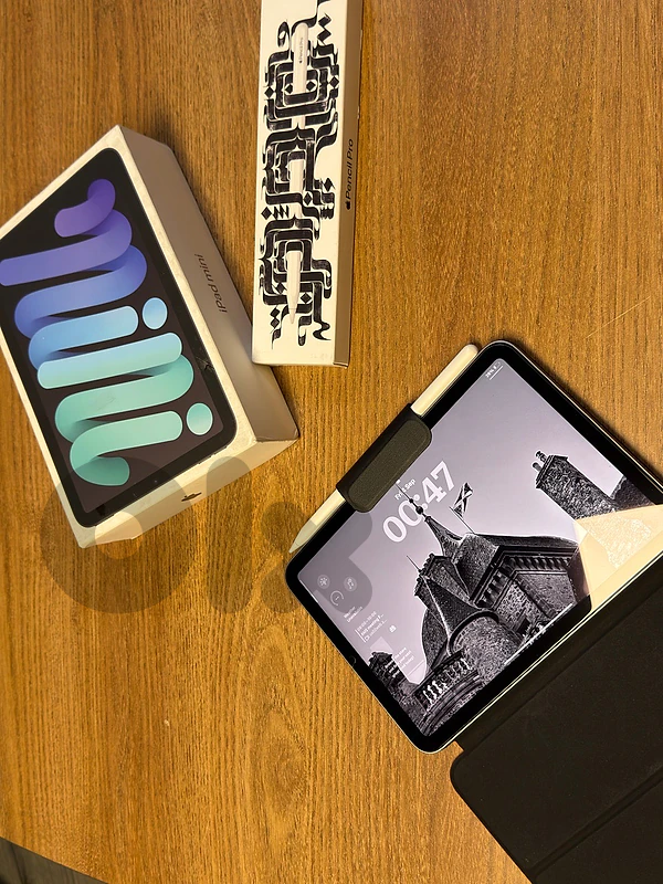 iPad Mini Pro + Apple Pencil Pro + Pitaka Case