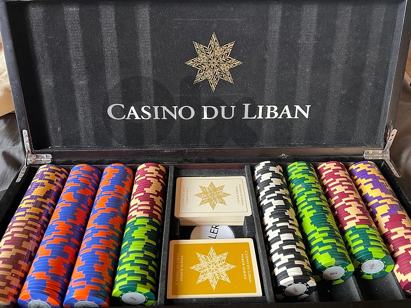 Casino Du Liban poker chips set فيش بوكر كازينو لبنان