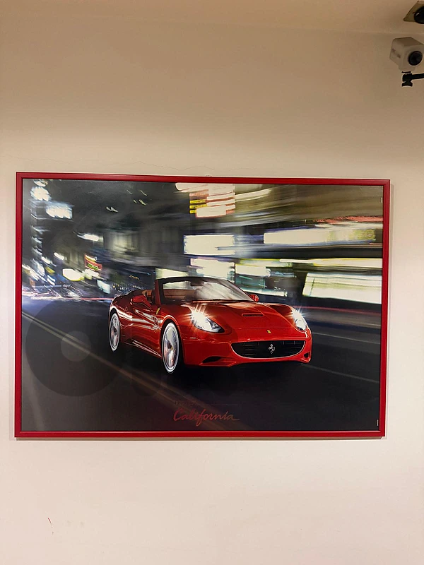 Ferrari California Night City Motion Framed Poster Ferrari California Night City Motion Framed Poster