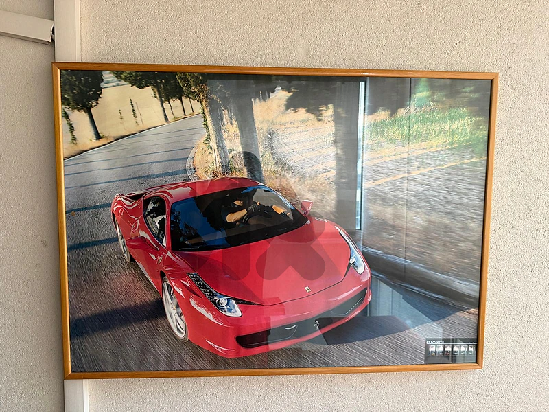Ferrari 458 Italia Countryside Drive Framed Poster