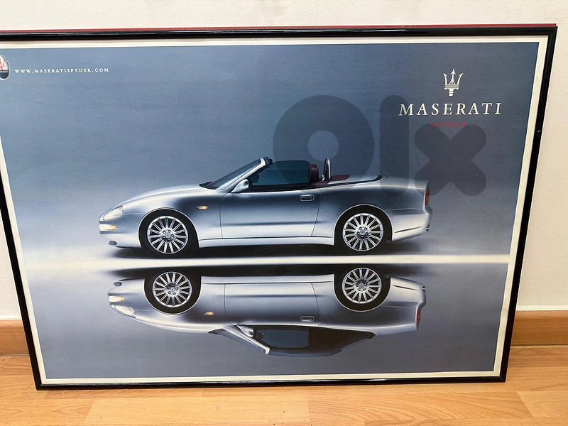 Maserati Spyder Official Promotional Framed Poster