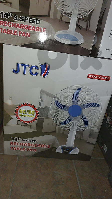 Jtc rechargeable table fan 18 inch Jf-2938S Jtc rechargeable table fan 18 inch Jf-2938S