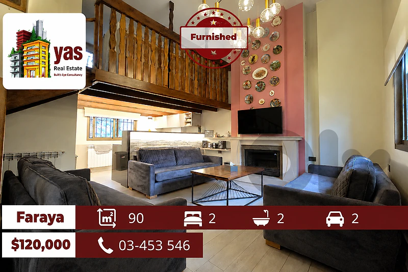 Faraya 90m2 | Chalet Duplex | Decorated | Furnished | View | DA |