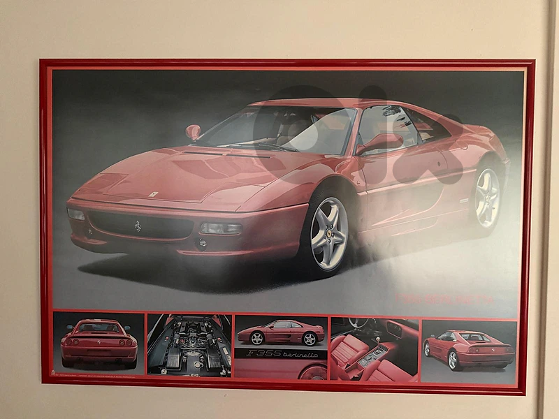 Ferrari F355 Berlinetta Multi-Panel Promotional Framed Poster