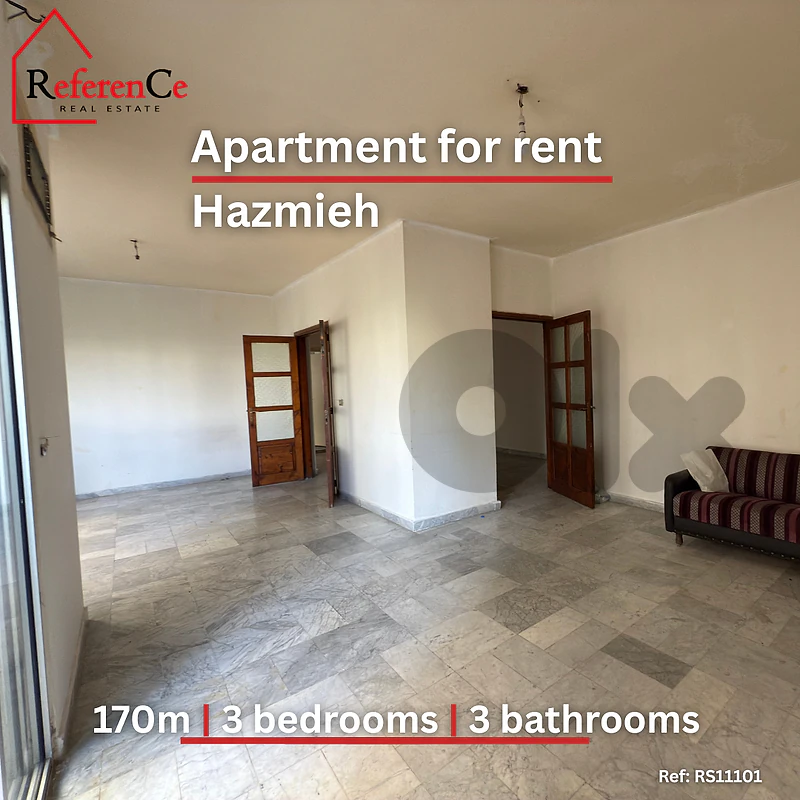 Catchy prime apartment in Hazmiyeh for rent  شقة للإيجار في الحازمية ب