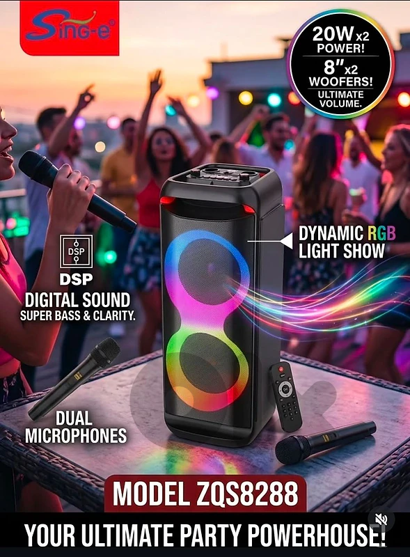 speaker wireless 8inchx2