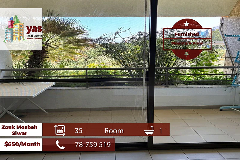 Zouk Mosbeh/Siwar 35m2 | Furnished | Rent | Sea View | EH