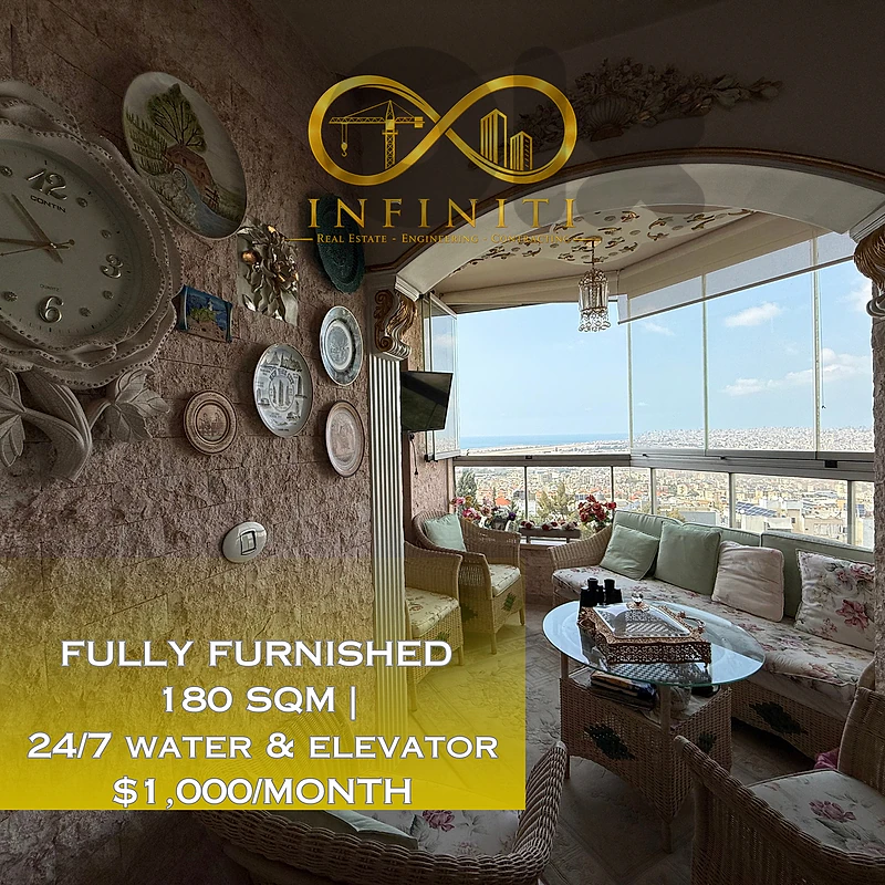Fully Furnished 180 SQM Apartment for Rent in Choueifat-Dier Qoubel