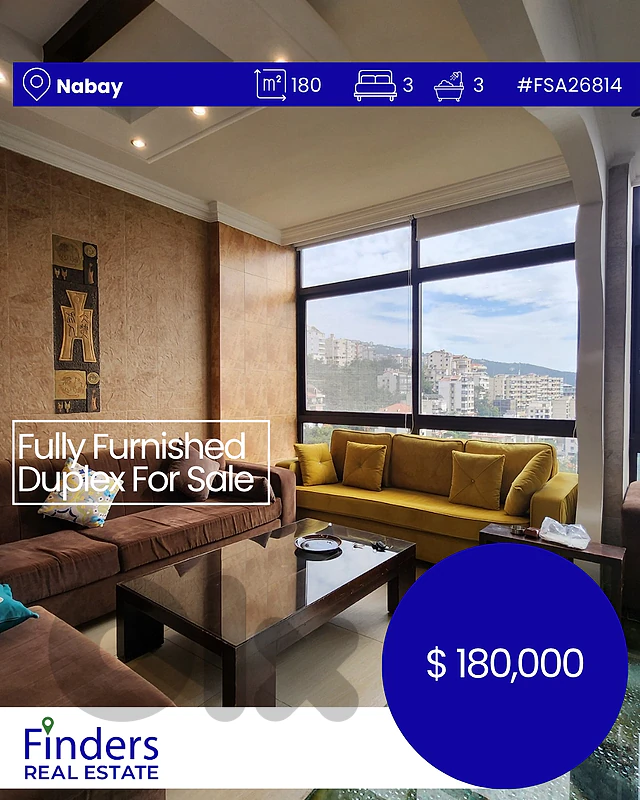 Duplex for sale in Nabay! دوبلكس للبيع في نابيه!