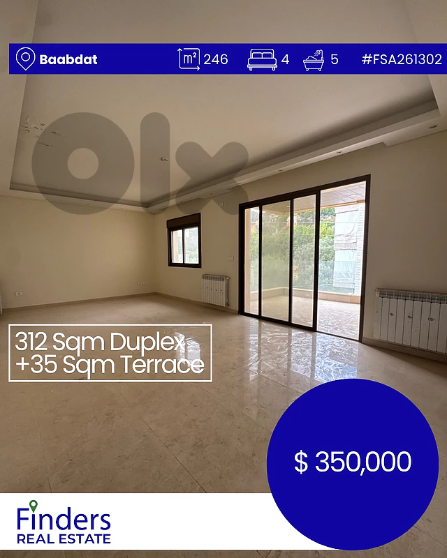 Duplex for sale in Baabdat! شقة دوبلكس للبيع في بعبدات!
