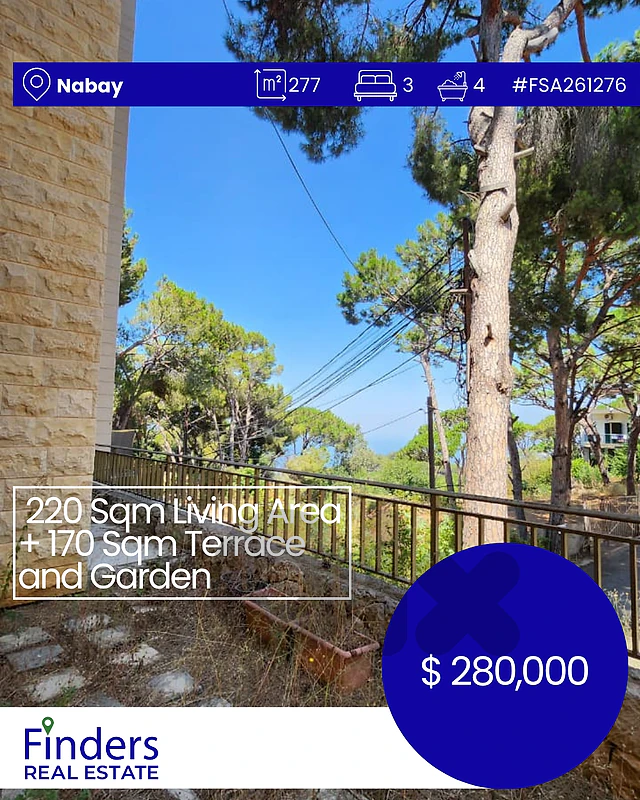 Apartment for sale in Nabay! شقة للبيع في نابيه!