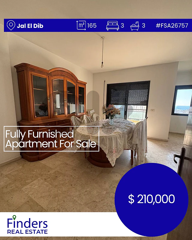 Apartment for sale in Jal El Dib! شقة للبيع في جل الديب!