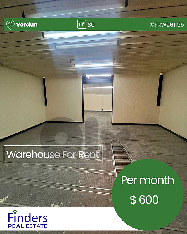 Warehouse for rent in Verdun! مستودع للإيجار في فردان!