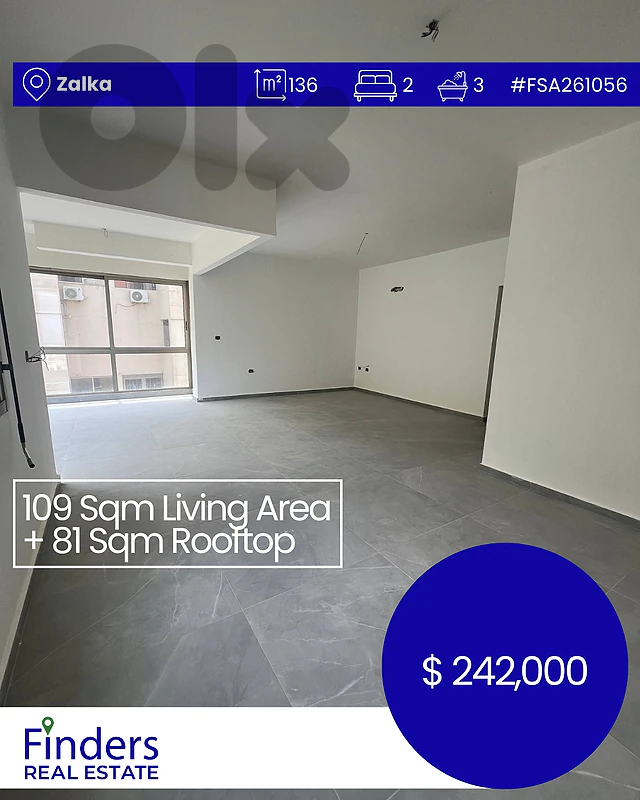 Apartment for sale in Zalka! شقة للبيع في الزلقا!