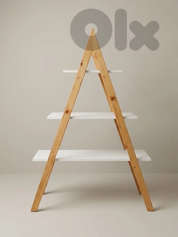 Wooden A-Frame Ladder Shelf – 170cm – 3 Shelves