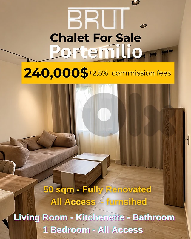 High end -Fully renovated 50 sqm Chalet for sale in Portemilio Kaslik