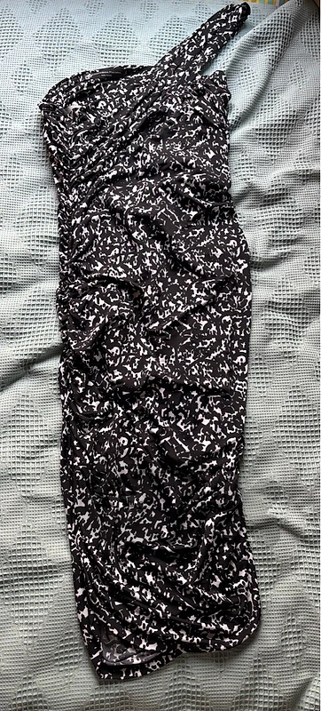 Compagnia Italiana One Shoulder Ruched Midi Dress – Made in Italy