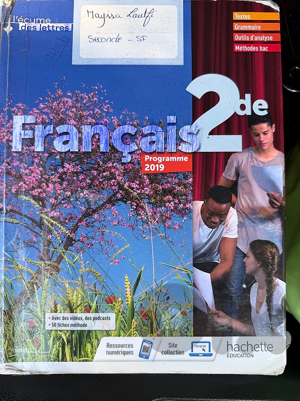 L’ÉCUME DES LETTRES - 2DE - HACHETTE ED. - 2019 - 9782013954204