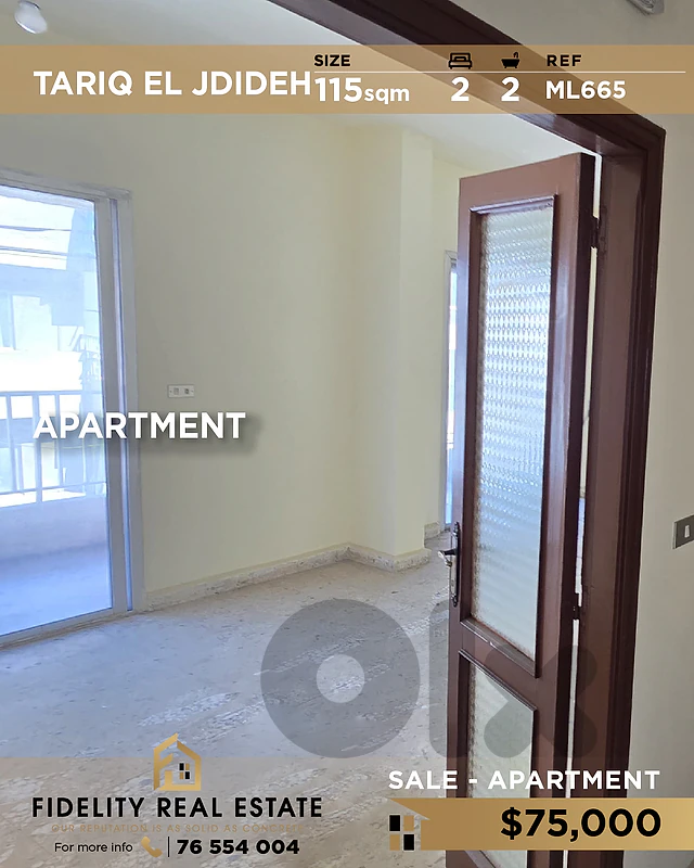 Apartment for sale Tarik El jdideh ML665  شقة  للبيع في طريق الجديدة