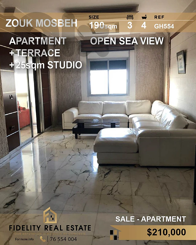 Apartment for sale in Zouk Mosbeh GH554 شقة للبيع في زوق مصبح