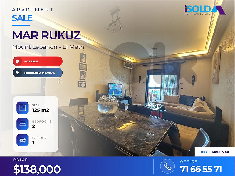 Hot Deal, 125m2 apartment 4 sale in mar rukuz (final price)