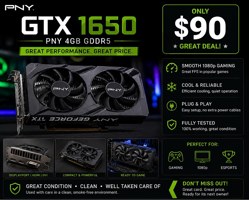 GTX 1650 BEST LOW BUDGET GAMING GRAPHICS CARD ( GPU )
