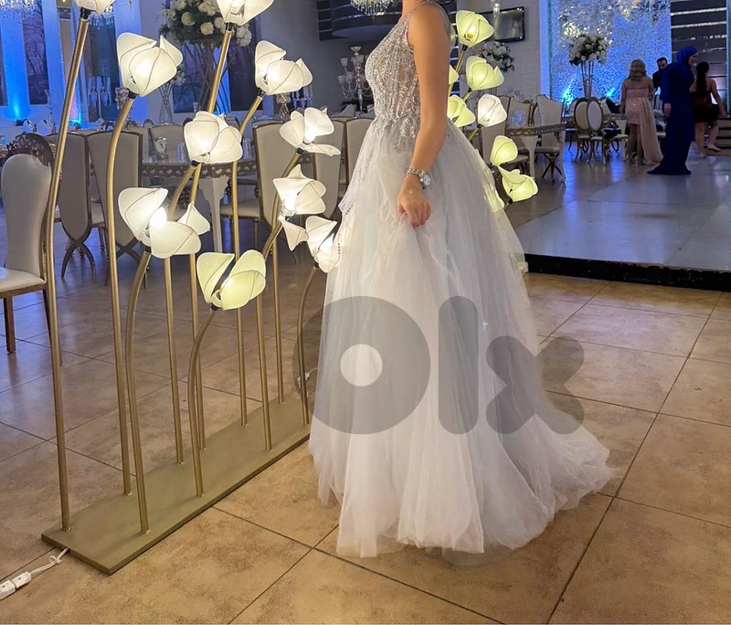 Blue to silver dress