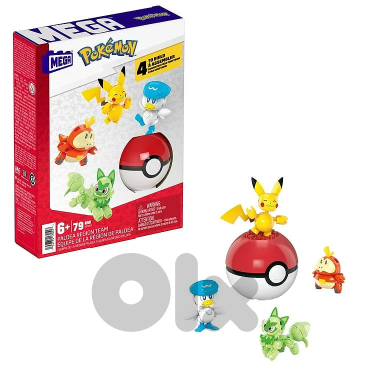 Mega pokemon paldea region team building set