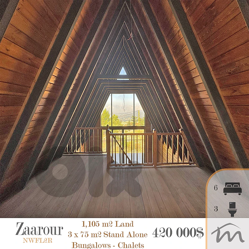 Zaarour | 3 Independent 75m² Bungalows | 1,100m² Land | 25/40 | View