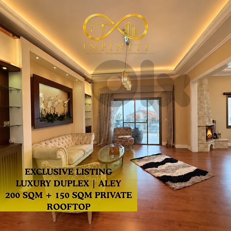 Luxury Furnished Duplex in Aley | 200 SQM + 150 SQM Rooftop | Sea View