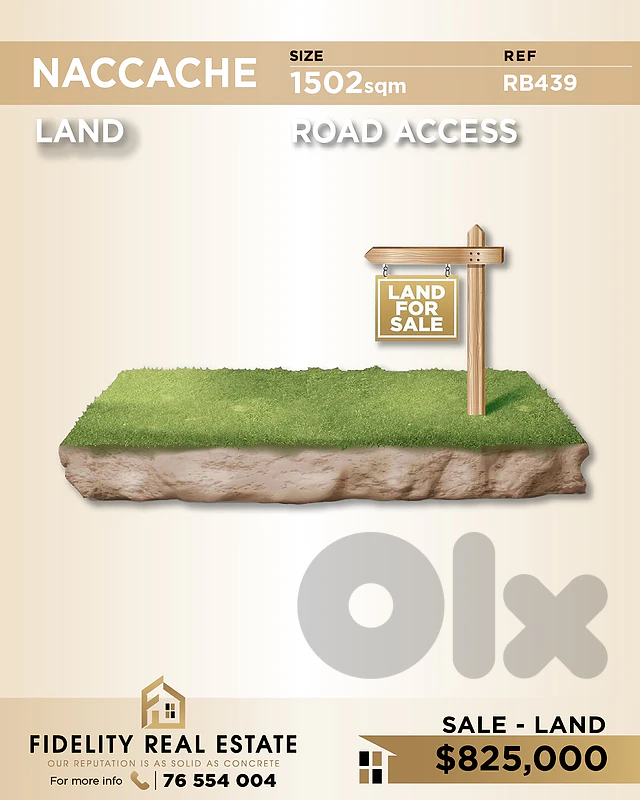 Land for sale in Naccache RB439 أرض للبيع في نقاش
