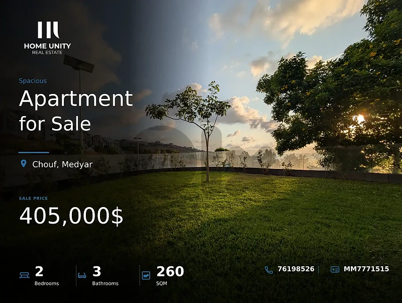 2-bedrooms Apartment for Sale , located in Medyar , Chouf