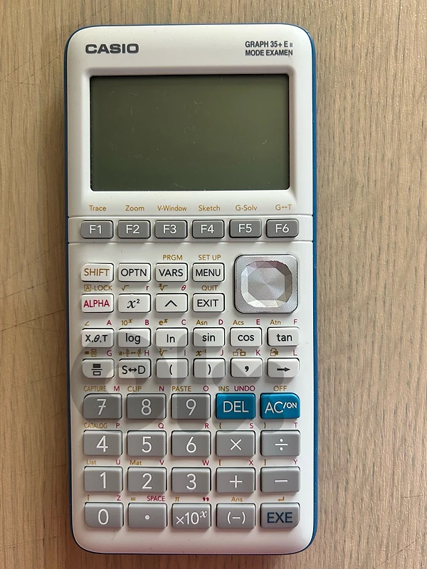 Casio GRAPH 35+E II Graphing Calculator Blue&White