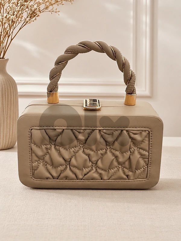 beige handbag