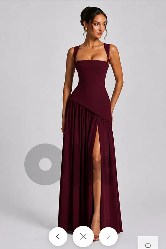 TULLULAH MAXI DRESS - Burgundy