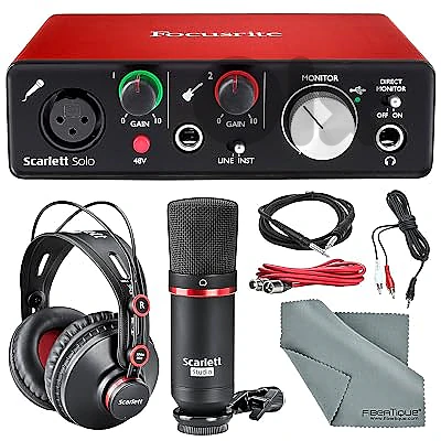 Studio Microphone & Audio Interface Kit - Focusrite Scarlett Solo