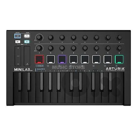 Keyboard MIDI Controller - Arturia MiniLab Mk2 Deep Black (2 octaves)