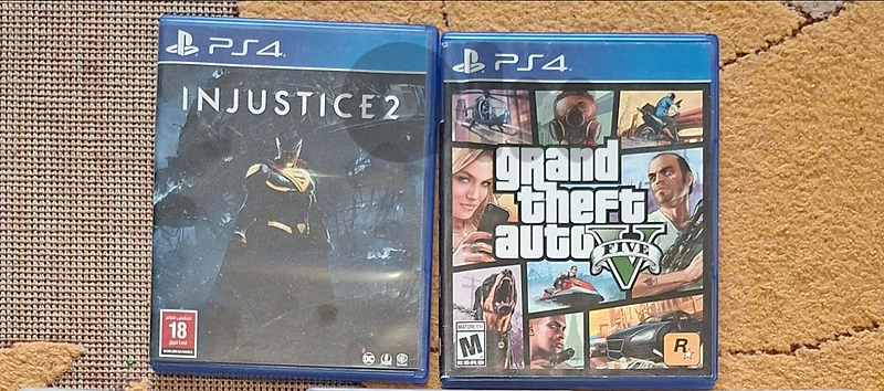 ps4 cds GTA 5 and injustice 2 ps4 cds GTA 5 and injustice 2