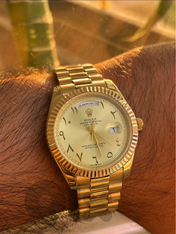 Rolex Day-Date – Arabic Dial | Full Gold Style | Presidential Bracelet
