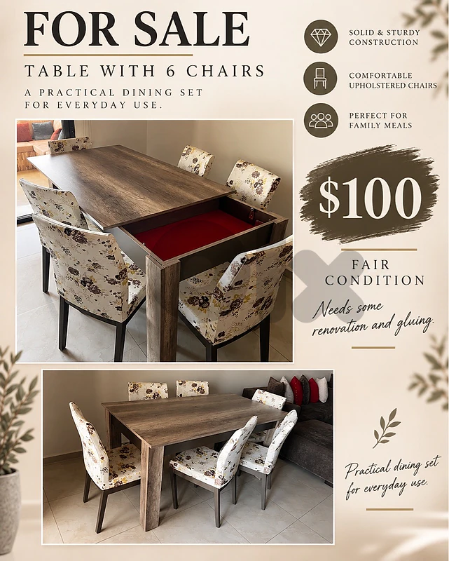Dining Table + Chairs