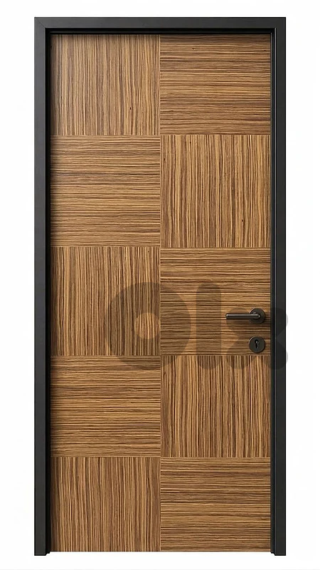 Modern Geometric Wood Door