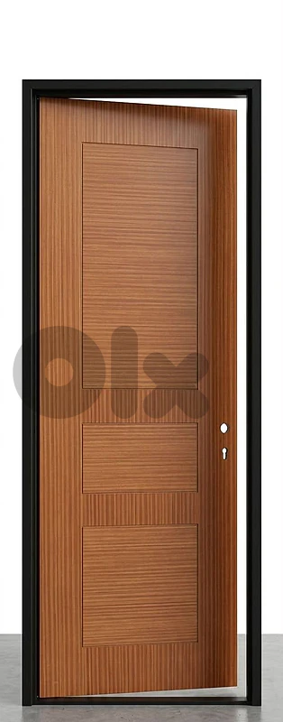Warm Cedar Dual-Grain 3-Panel Door