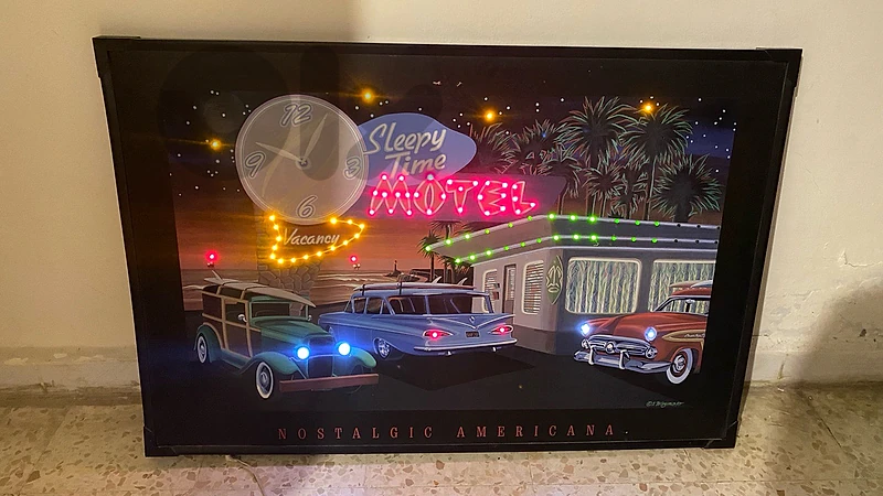 لوحة ديكور مضيئة "Nostalgic Americana