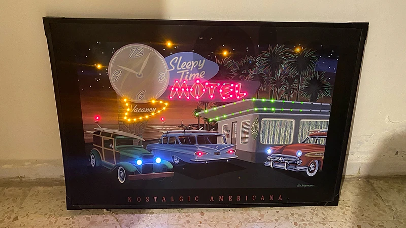 لوحة ديكور مضيئة "Nostalgic Americana