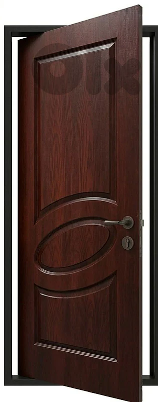 Classic Dark Cherry Molded Oval Door