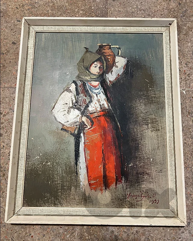 لوحة شغل أيد أنتيك كتير مميز طول ٤٠ وعرض٥٠ موجود بيروت أشرفية ١٥ دولار