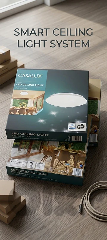 casalux led ceiling light star effect