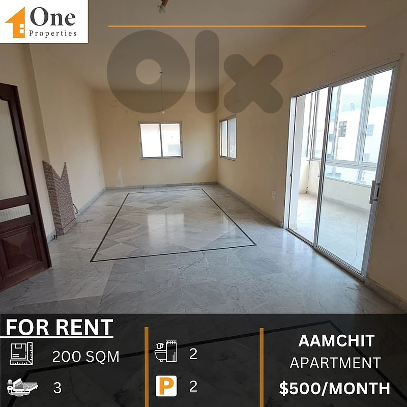APARTMENT FOR RENT IN AMCHIT JBEIL