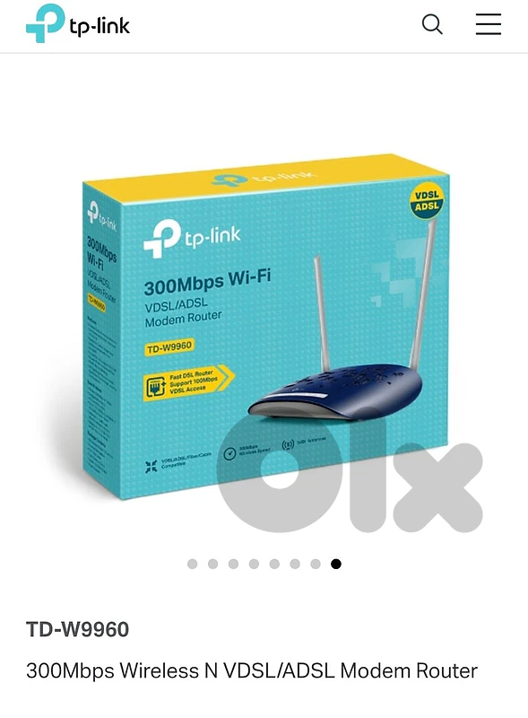 tp-link VDSL/ADSL Modem Router - FIBER CABLE COMPATIBLE